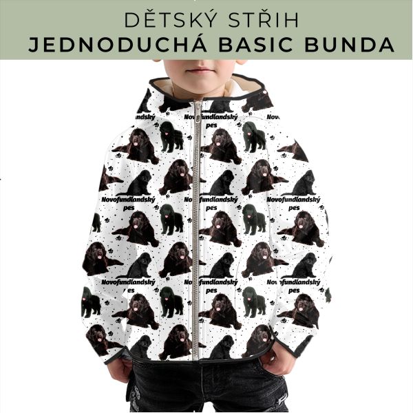 Dětský střih - jednoduchá dětská BASIC  bunda