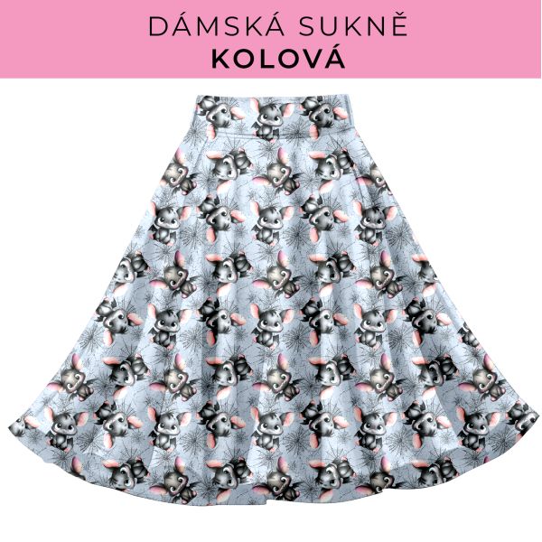 DÁMSKÝ střih - Kolová sukně