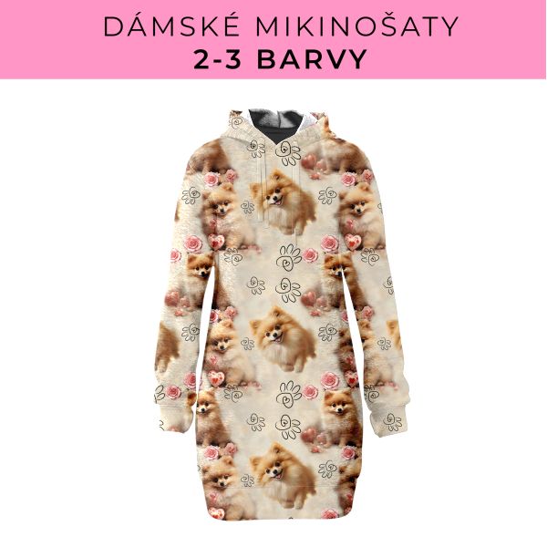 DÁMSKÝ střih - Mikinošaty 2-3 barvy
