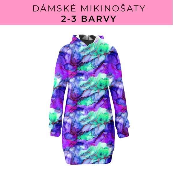 DÁMSKÝ střih - Mikinošaty 2-3 barvy