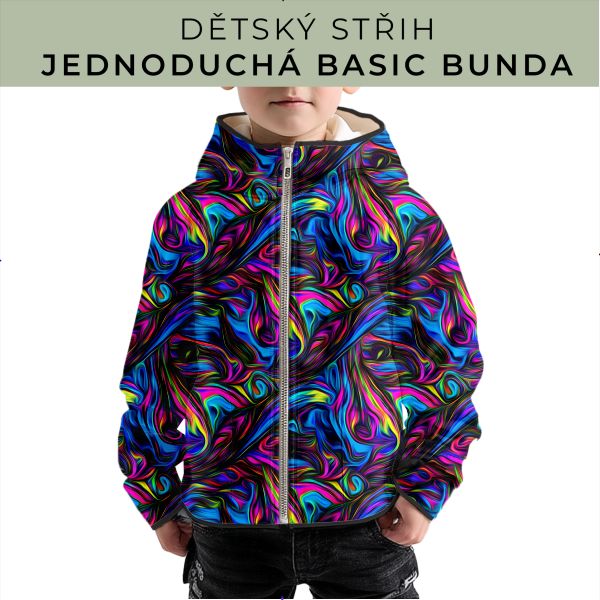 Dětský střih - jednoduchá dětská BASIC  bunda