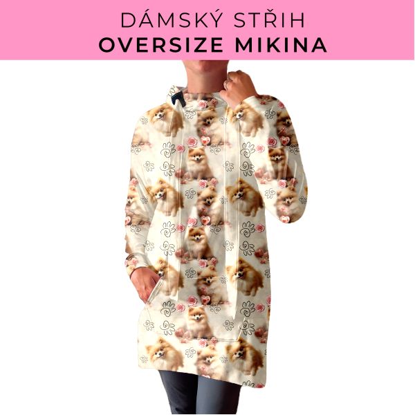 DÁMSKÝ střih - Oversize mikina