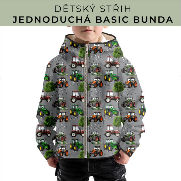 Dětský střih - jednoduchá dětská BASIC  bunda