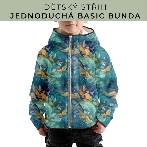 Dětský střih - jednoduchá dětská BASIC  bunda