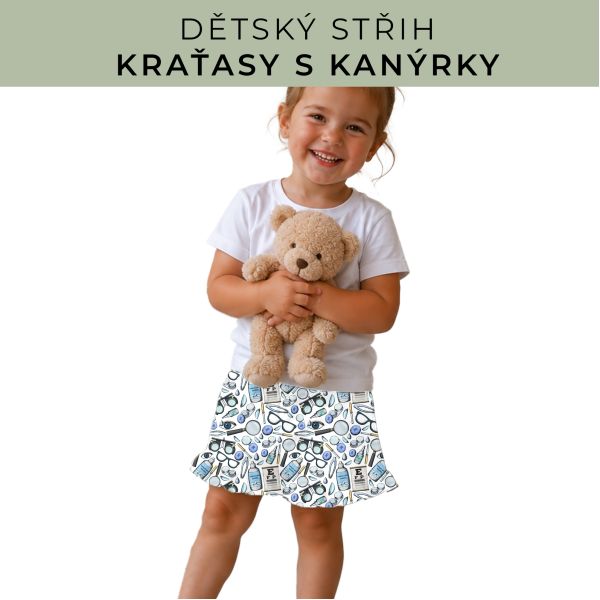 Dětský střih - Kraťásky s kanýrkem