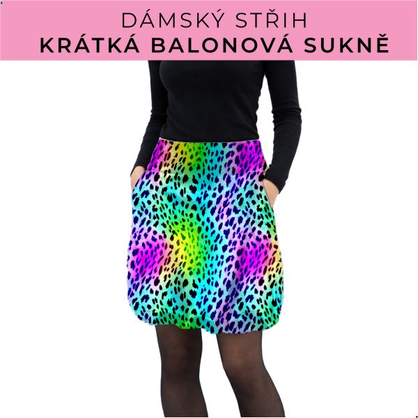 Dámský střih - balonová krátká sukně