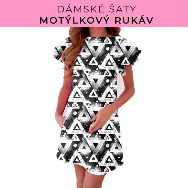 DÁMSKÝ střih - šaty s motýlkovým rukávem