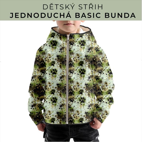 Dětský střih - jednoduchá dětská BASIC  bunda