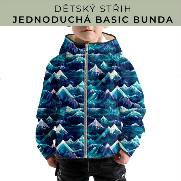 Dětský střih - jednoduchá dětská BASIC  bunda