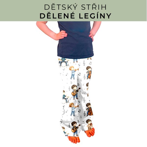 Dětský střih - Dělené legíny