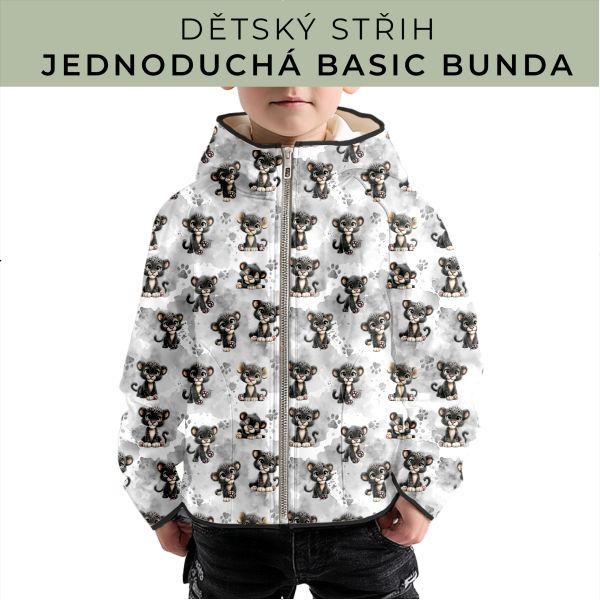Dětský střih - jednoduchá dětská BASIC  bunda