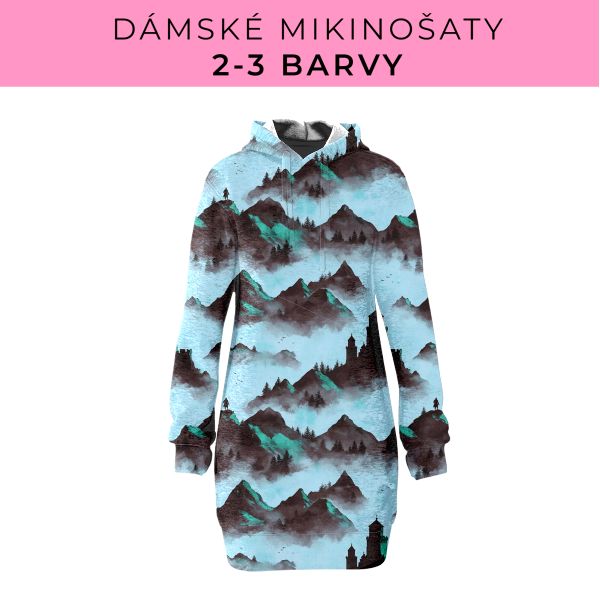 DÁMSKÝ střih - Mikinošaty 2-3 barvy
