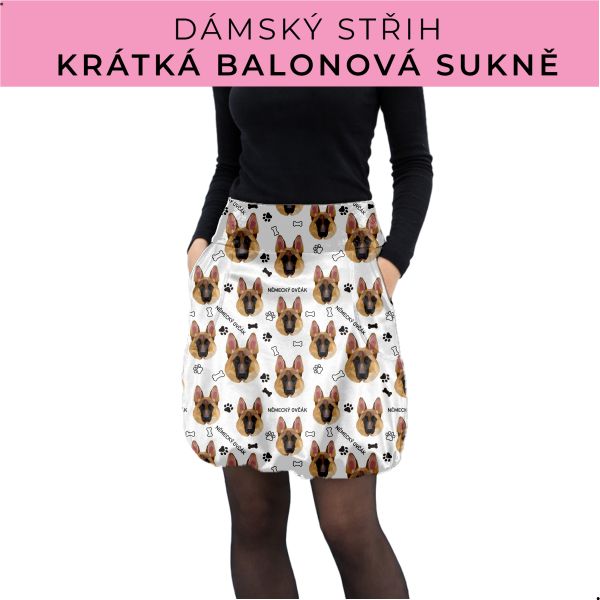 Dámský střih - balonová krátká sukně