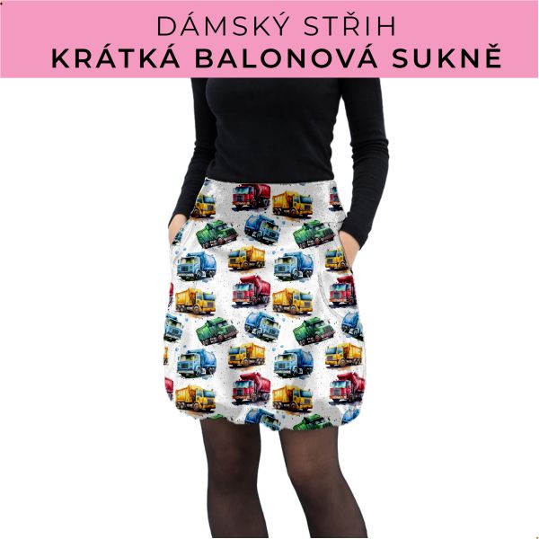 Dámský střih - balonová krátká sukně