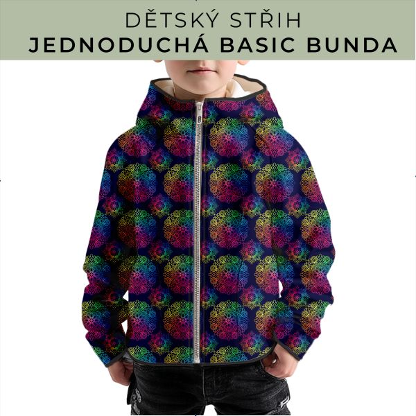 Dětský střih - jednoduchá dětská BASIC  bunda
