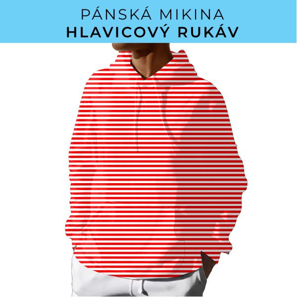 PÁNSKÝ střih - mikina s kapucí