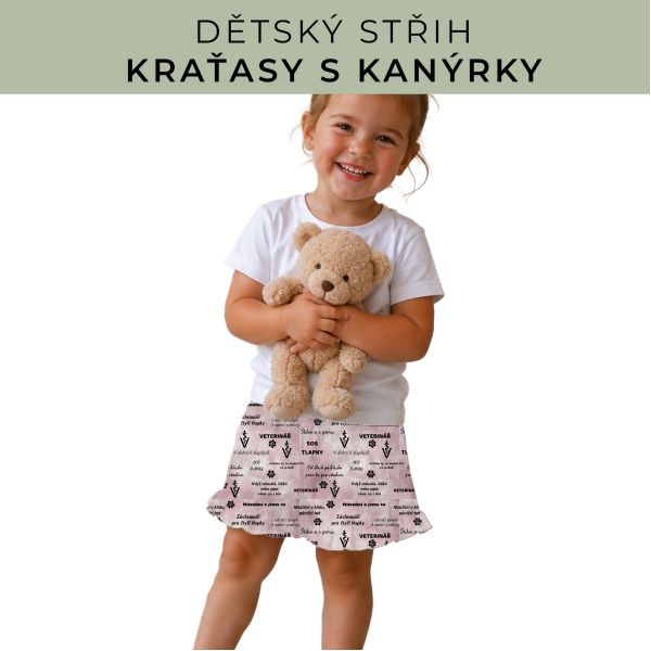 Dětský střih - Kraťásky s kanýrkem