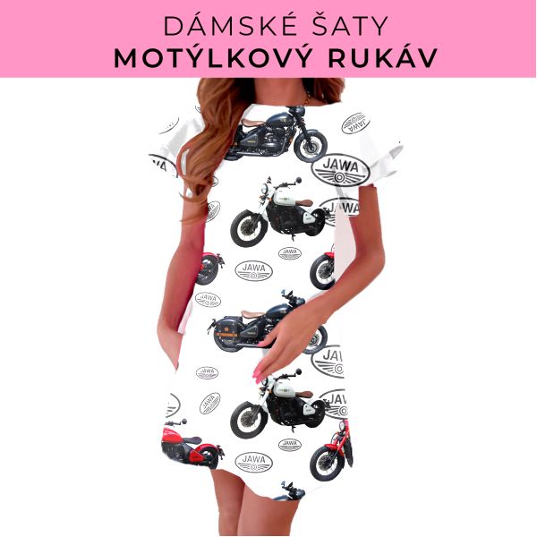 DÁMSKÝ střih - šaty s motýlkovým rukávem