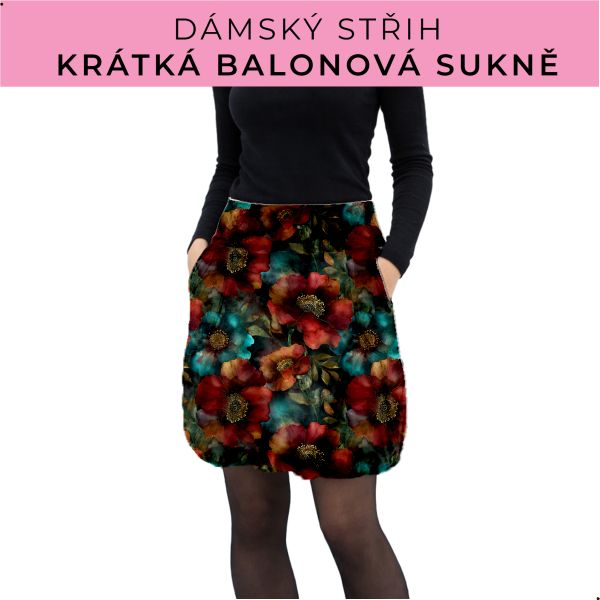 Dámský střih - balonová krátká sukně