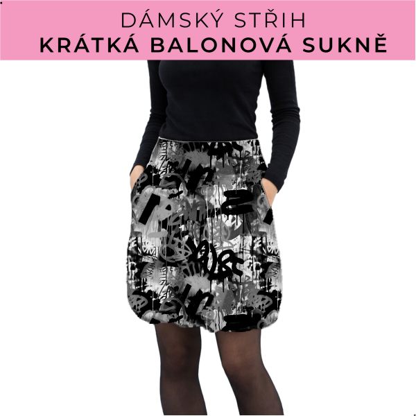 Dámský střih - balonová krátká sukně