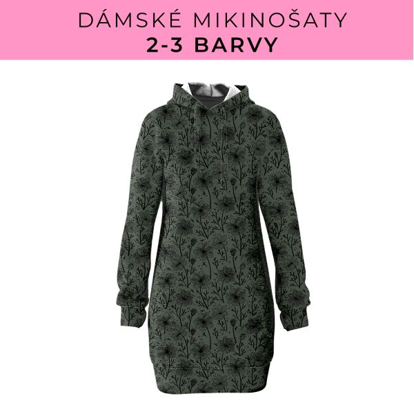 DÁMSKÝ střih - Mikinošaty 2-3 barvy