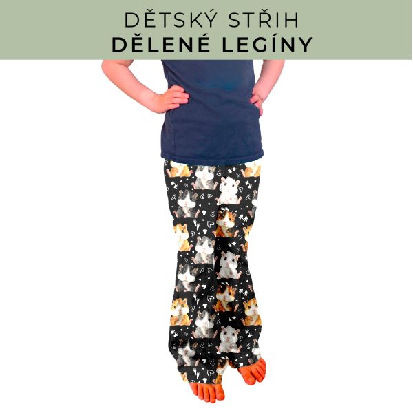 Dětský střih - Dělené legíny