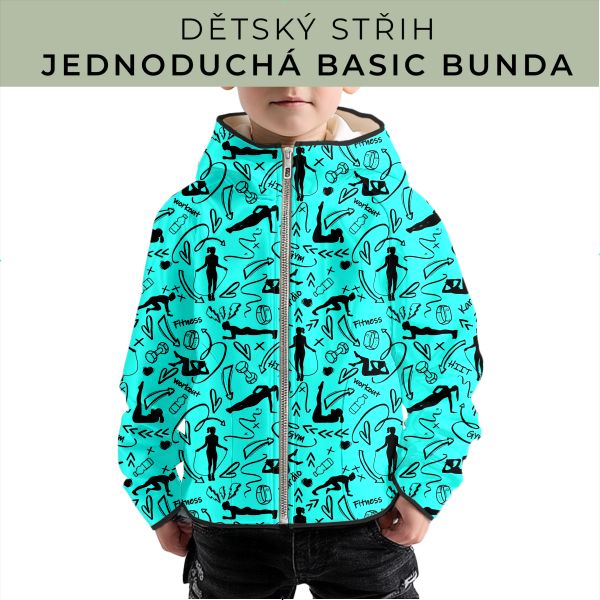 Dětský střih - jednoduchá dětská BASIC  bunda