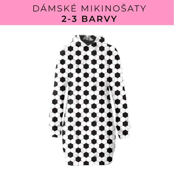DÁMSKÝ střih - Mikinošaty 2-3 barvy