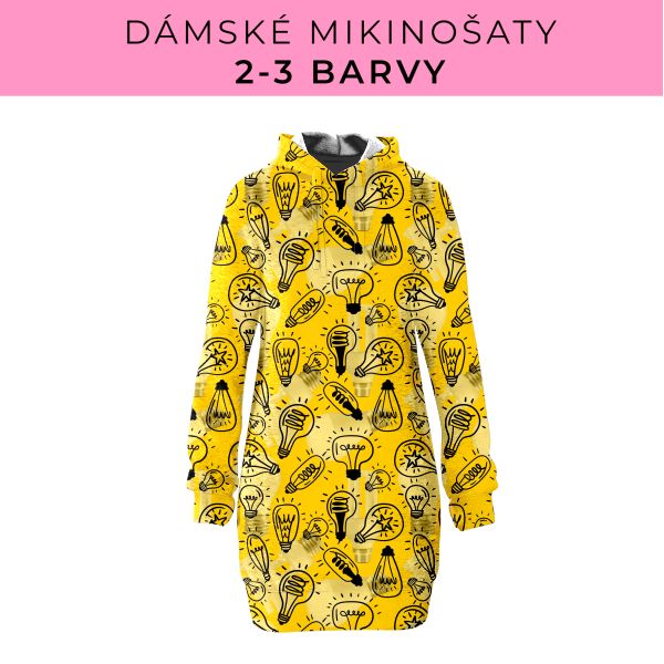 DÁMSKÝ střih - Mikinošaty 2-3 barvy