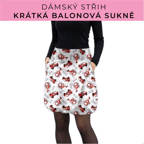 Dámský střih - balonová krátká sukně