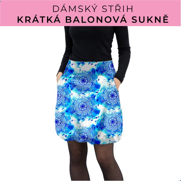 Dámský střih - balonová krátká sukně