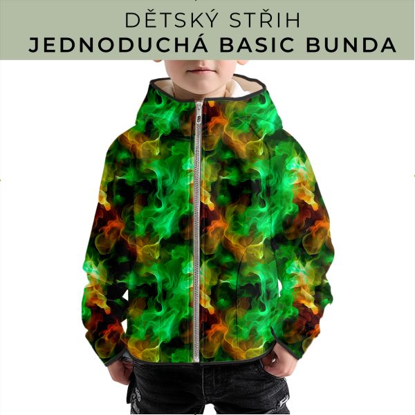 Dětský střih - jednoduchá dětská BASIC  bunda