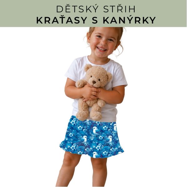 Dětský střih - Kraťásky s kanýrkem
