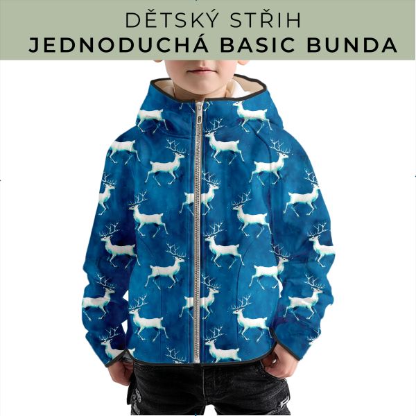 Dětský střih - jednoduchá dětská BASIC  bunda