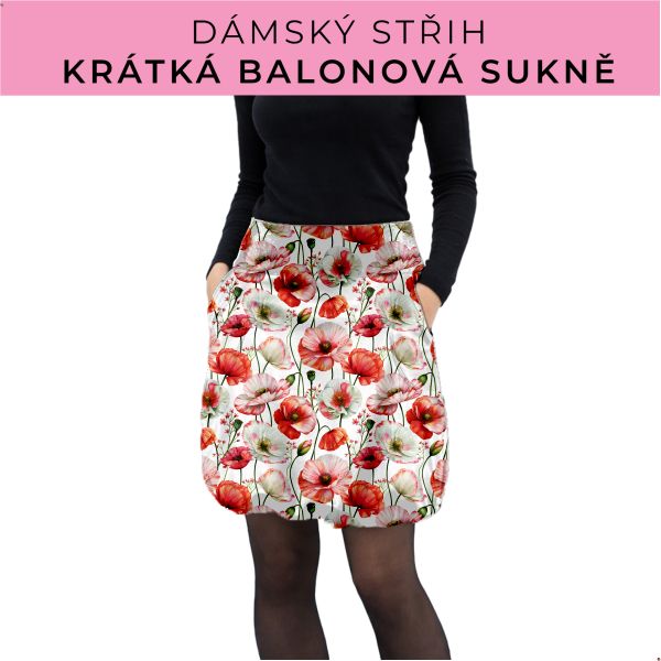 Dámský střih - balonová krátká sukně
