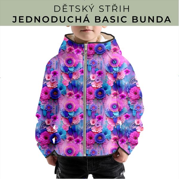 Dětský střih - jednoduchá dětská BASIC  bunda