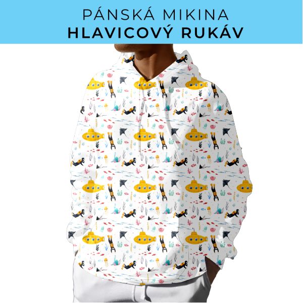 PÁNSKÝ střih - mikina s kapucí