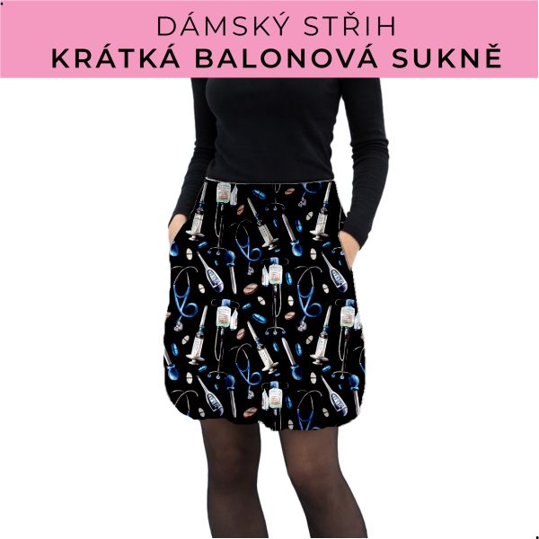 Dámský střih - balonová krátká sukně