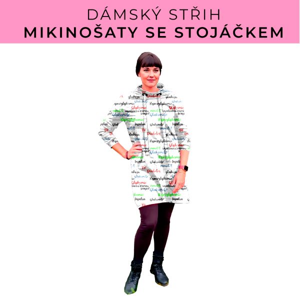 Dámský střih - mikinové šaty se stojáčkem