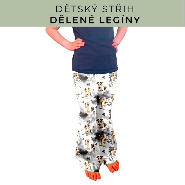 Dětský střih - Dělené legíny