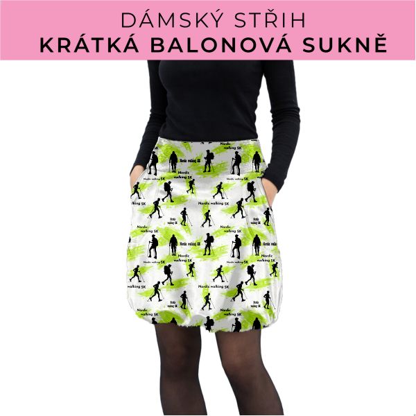 Dámský střih - balonová krátká sukně