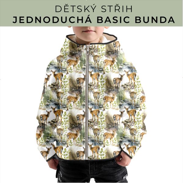 Dětský střih - jednoduchá dětská BASIC  bunda