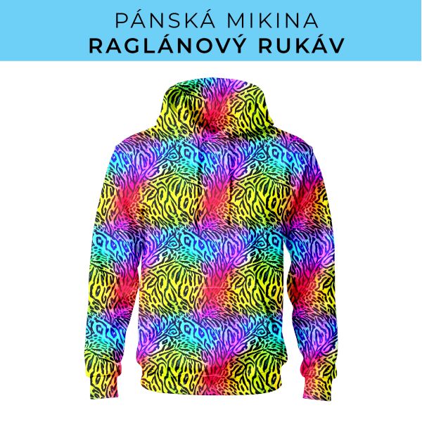 PÁNSKÝ střih - mikina raglan ZÁKLADNÍ s kapucí