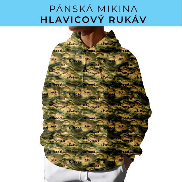 PÁNSKÝ střih - mikina s kapucí