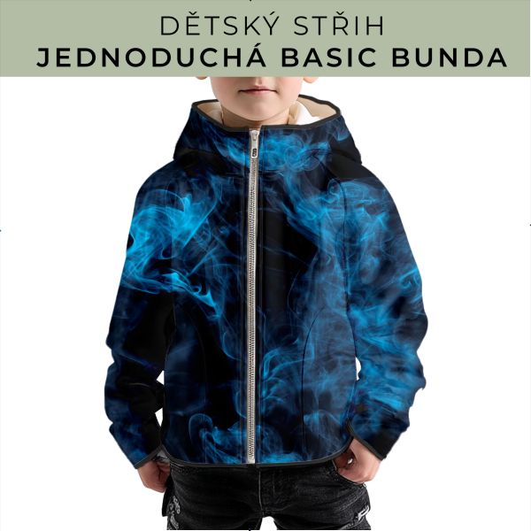 Dětský střih - jednoduchá dětská BASIC  bunda