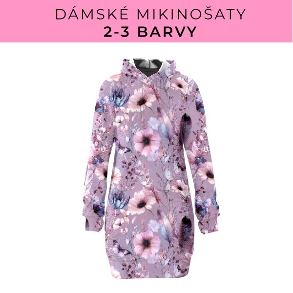 DÁMSKÝ střih - Mikinošaty 2-3 barvy