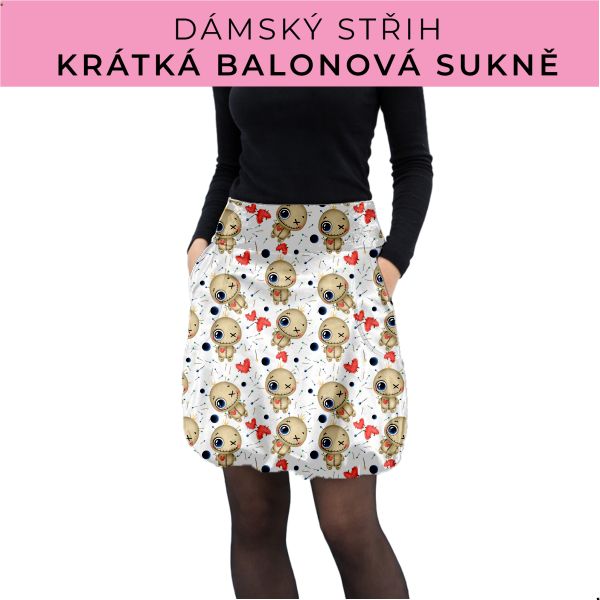 Dámský střih - balonová krátká sukně