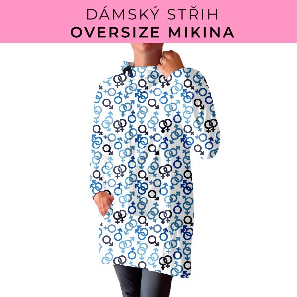 DÁMSKÝ střih - Oversize mikina