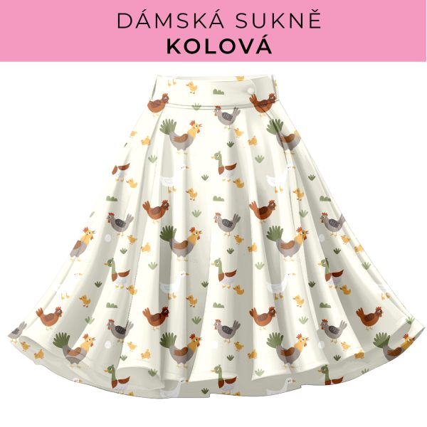 DÁMSKÝ střih - Kolová sukně