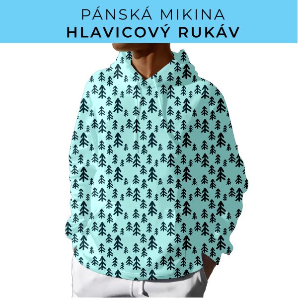 PÁNSKÝ střih - mikina s kapucí